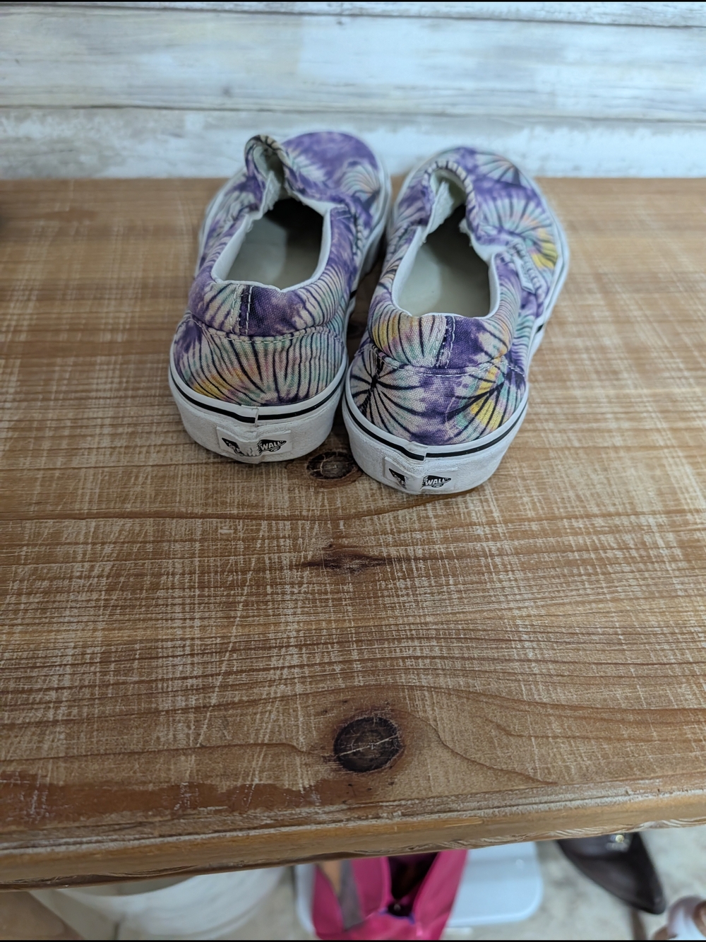 Vans Slip-On Tie-Dye Canvas Sneakers - Purple Multi - Picture 3 of 5